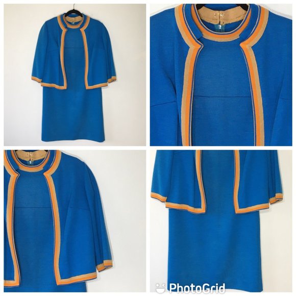 Vintage Dresses Vintage 6s Two Piece Dress Set Mod Scooter Dress